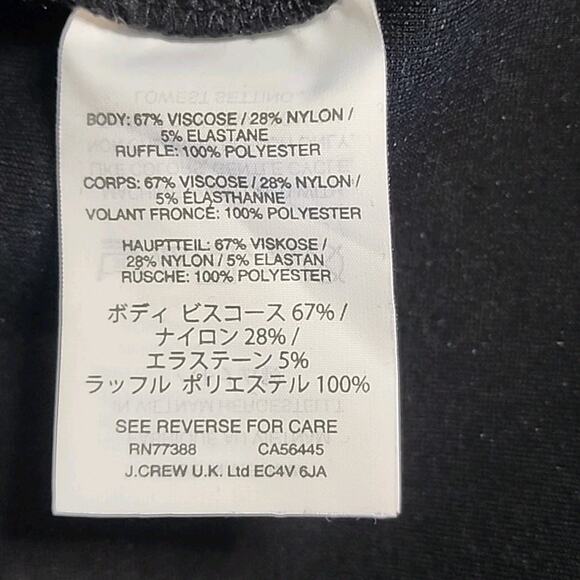 J Crew size Med black knit/organza ruffle off-the-shoulder top - Picture 5 of 5
